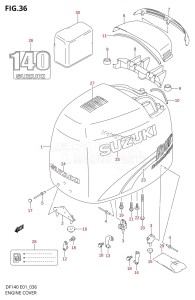 DF140Z From 14002Z-110001 (E03)  2011 drawing ENGINE COVER