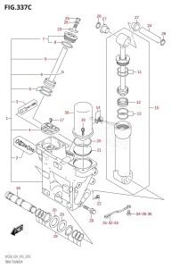 DF250Z From 25003Z-510001 (E01 E40)  2015 drawing TRIM CYLINDER (DF200Z:E01:(X-TRANSOM,XX-TRANSOM))