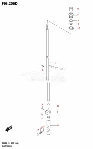 DF50A From 05004F-710001 (E01)  2017 drawing CLUTCH ROD (DF40AST:E34)