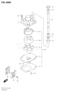 07003F-610001 (2016) 70hp E01 E40-Gen. Export 1 - Costa Rica (DF70A  DF70ATH) DF70A drawing WATER PUMP (DF70A:E01)