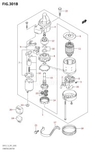 DF9.9 From 00992F-780001 (P01)  2007 drawing STARTING MOTOR (K5,K6,K7,K8,K9,K10,011)