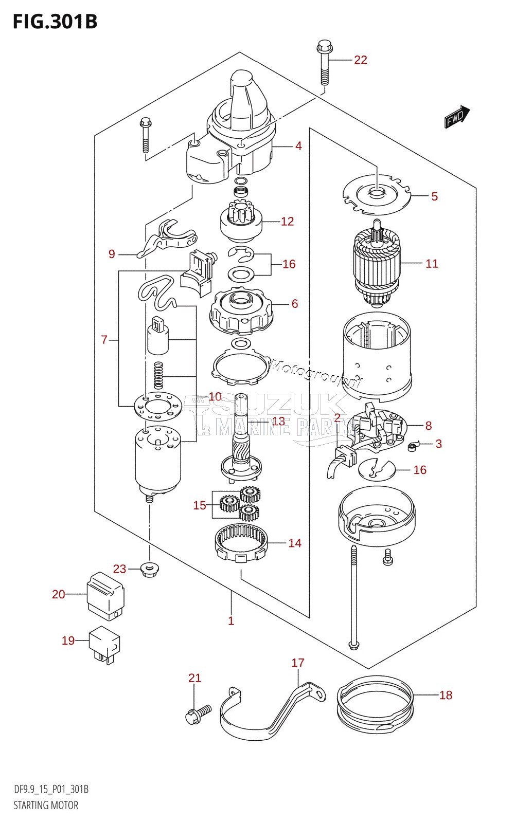 STARTING MOTOR (K5,K6,K7,K8,K9,K10,011)