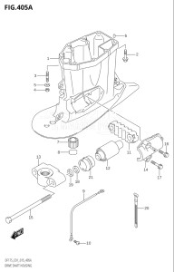 17502F-510001 (2005) 175hp E01 E40-Gen. Export 1 - Costa Rica (DF175TG) DF175TG drawing DRIVE SHAFT HOUSING