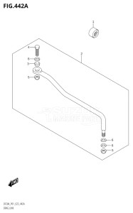 02002F-340001 (2023) 20hp E01 E40-Gen. Export 1 - Costa Rica (DF20A  DF20AR  DF20AT  DF20ATH) DF20A drawing DRAG LINK (SEE NOTE)