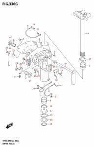 DF40A From 04004F-340001 (E34-Italy)  2023 drawing SWIVEL BRACKET (DF50AVTH,DF60AVTH)