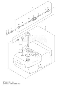 01501F-151001- (2001) 15hp - (DF15(A,R,AR)S K1) DF15(A,R,A)S drawing OPT:FUEL TANK (RESIN 25L)