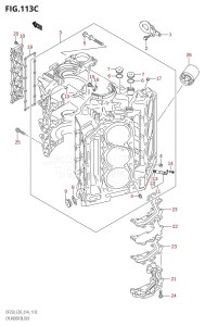 DF200 From 20002F-410001 (E03)  2014 drawing CYLINDER BLOCK (DF225T:E03)