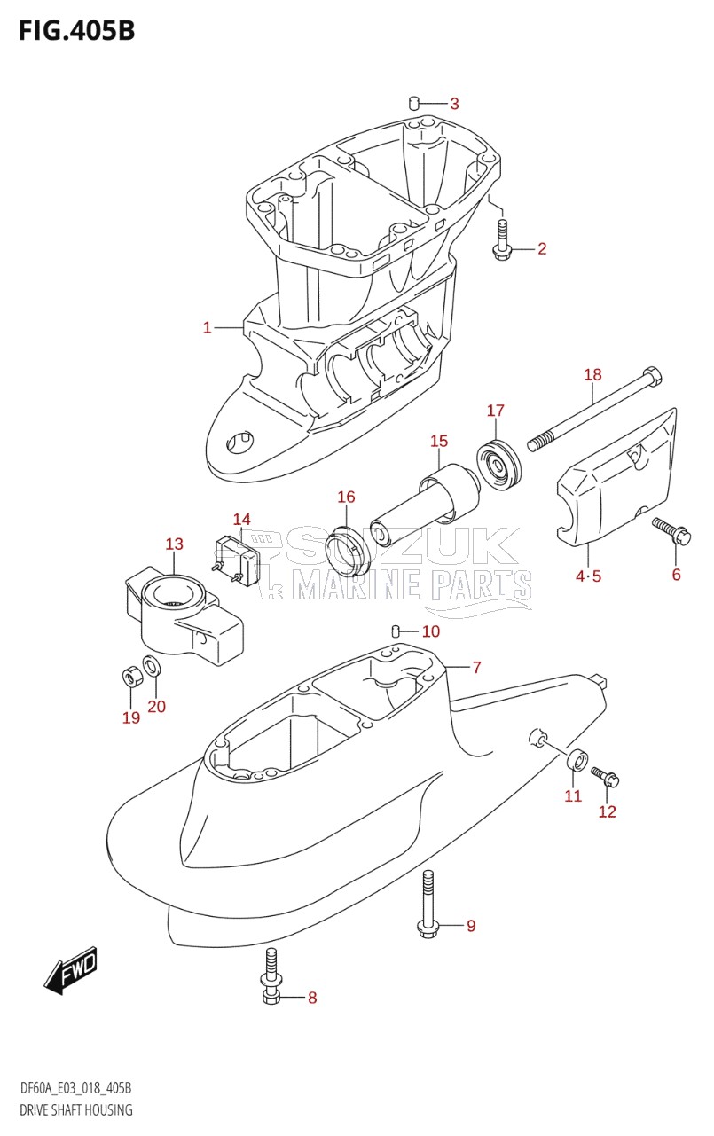 DRIVE SHAFT HOUSING (DF50AVT,DF60AVT)