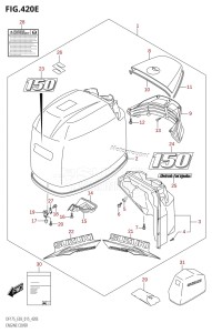 DF150Z From 15002Z-510001 (E03)  2015 drawing ENGINE COVER (DF150Z:E03)