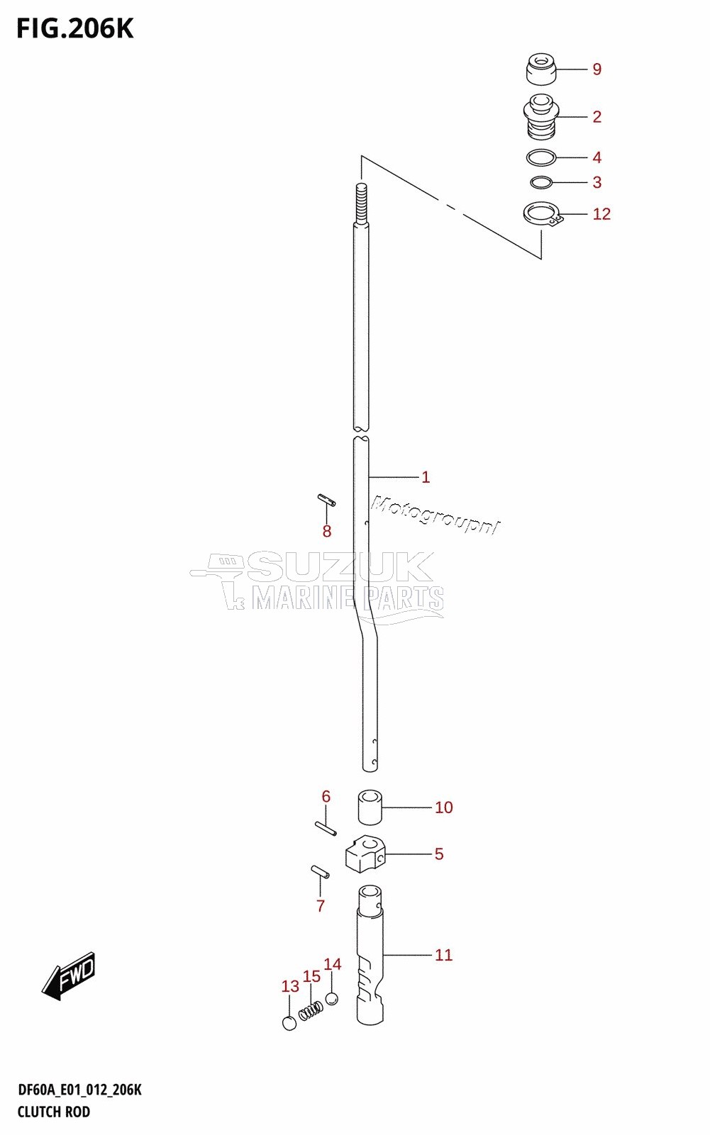 CLUTCH ROD (DF60ATH:E01)