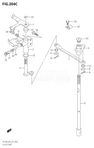 11503F-410001 (2014) 115hp E03-USA (DF115AT) DF115A drawing CLUTCH SHAFT (DF115AZ:E03)