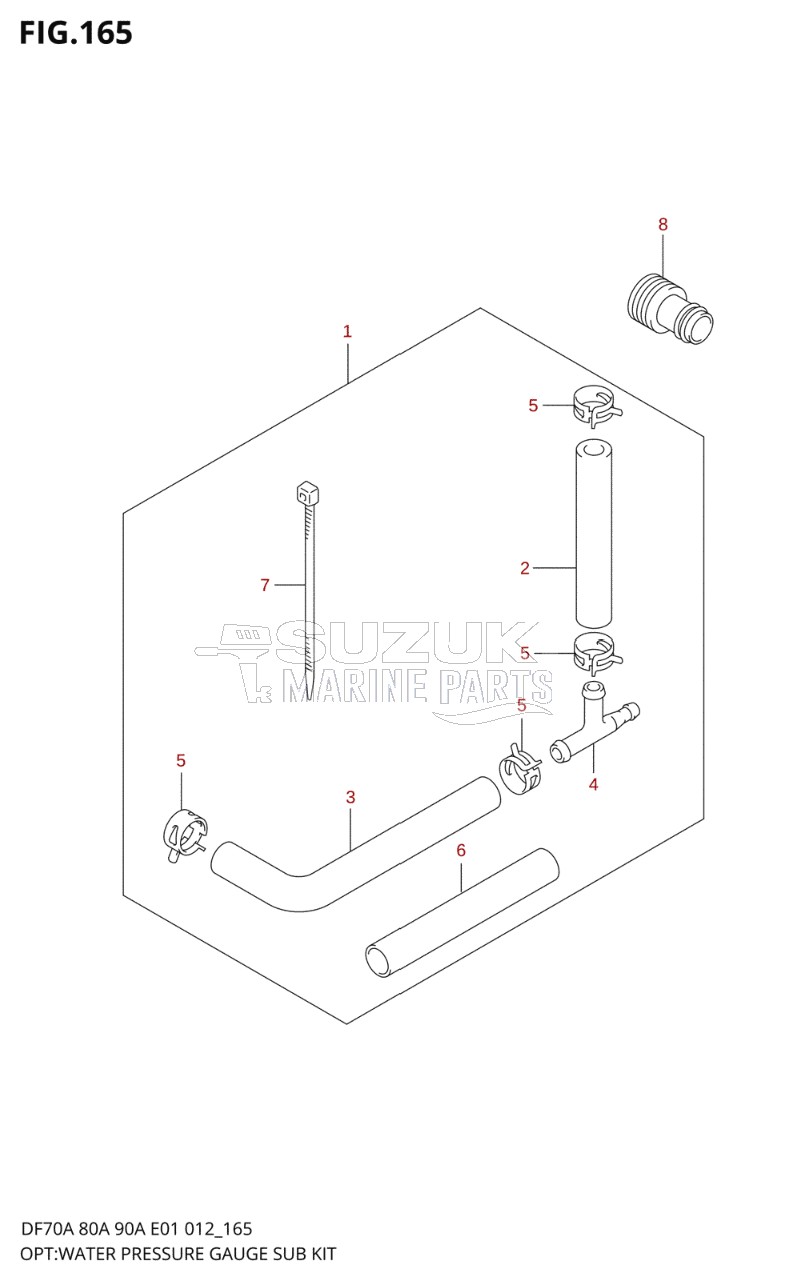 OPT:WATER PRESSURE GAUGE SUB KIT (DF90A E40)