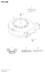 DF115Z From 11502Z-210001 (E01 E40)  2012 drawing RING GEAR COVER (DF115Z:E40)