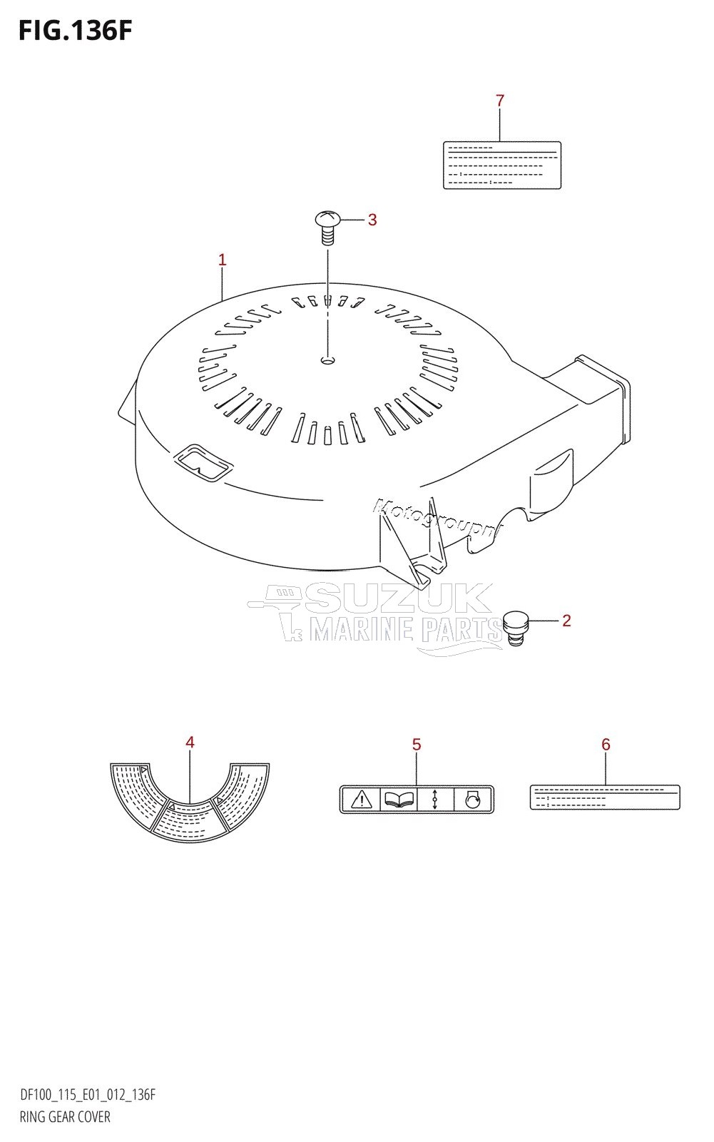 RING GEAR COVER (DF115Z:E40)