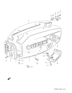 DT2 From 0201-011001 ()  1990 drawing ENGINE COVER (DT2,MODEL:86)