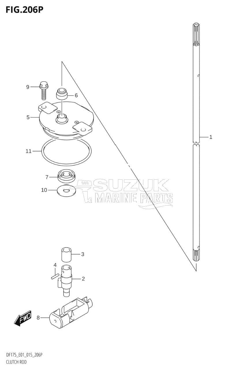 CLUTCH ROD (DF175Z:E40)