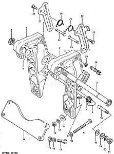 DT65 From 6501-2xxxx ()  1982 drawing CLAMP BRACKET (1)