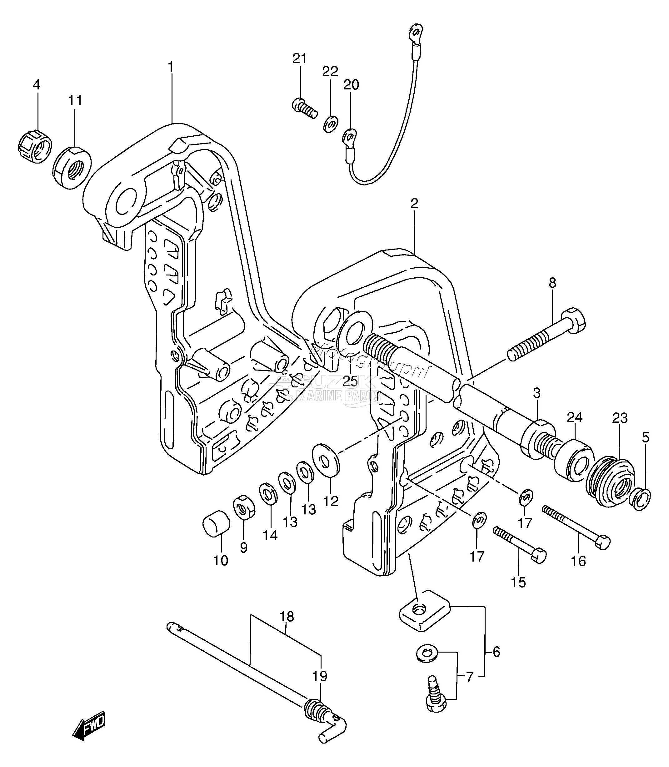 CLAMP BRACKET (~MODEL:95)