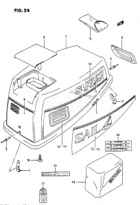 DT8C From 00802-751001 ()  1997 drawing ENGINE COVER (DT8C /​ MODEL:89~93)