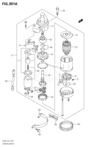 DF300Z From 30002Z-010001 (E03)  2010 drawing STARTING MOTOR