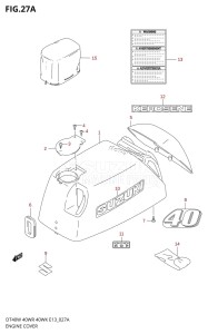 DT40 From 04003K-680001 ()  2006 drawing ENGINE COVER (*)