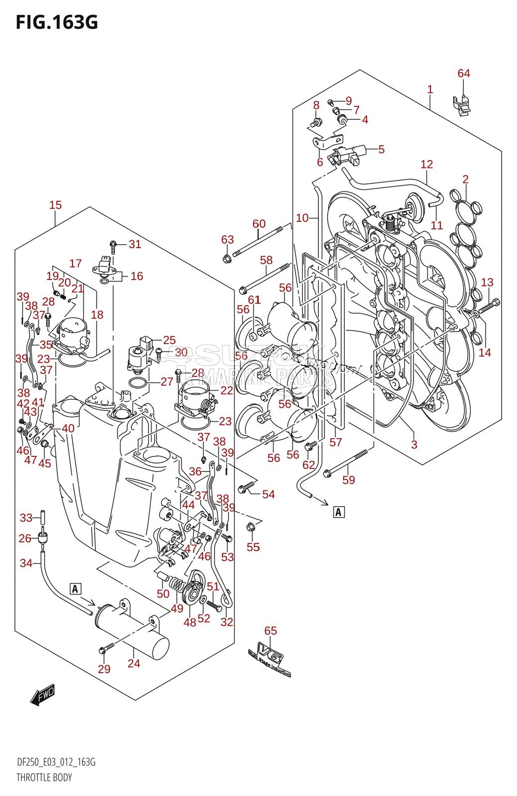 THROTTLE BODY (DF250ST:E03)