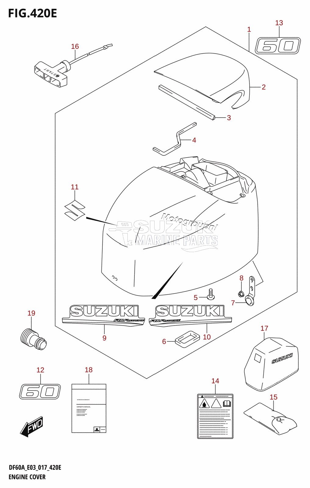 ENGINE COVER (DF60AVT:E03)