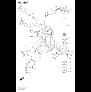 07501F-340001 (2023) 75hp E03-USA (DF75AT) DF75A drawing SWIVEL BRACKET (SEE NOTE)