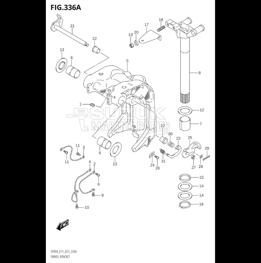 SWIVEL BRACKET (SEE NOTE)