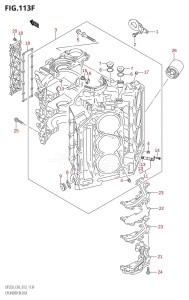 DF250 From 25003F-310001 (E03)  2013 drawing CYLINDER BLOCK (DF250Z:E03)