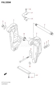 DF175ZG From 17502Z-410001 (E01 E40)  2014 drawing CLAMP BRACKET (DF175TG:E40)