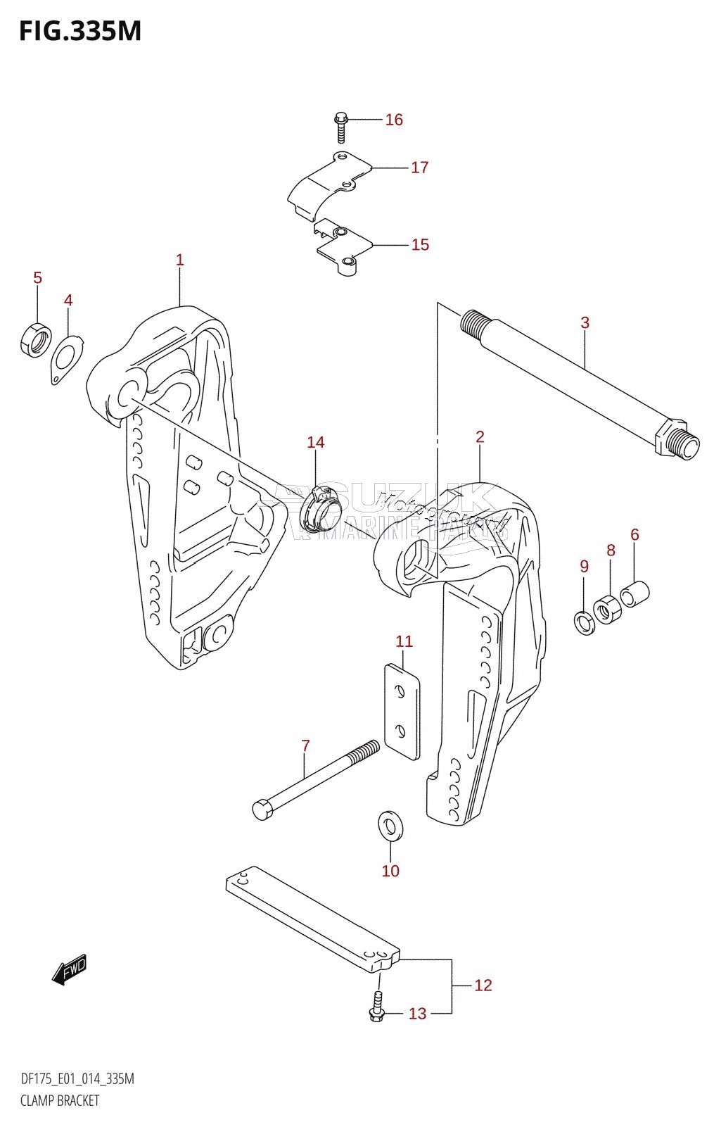 CLAMP BRACKET (DF175TG:E40)