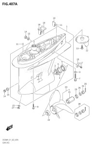 20003P-040001 (2020) 200hp E01 E03 E40-Gen. Export 1 - USA (DF200AP  DF200AP) DF200AP drawing GEAR CASE