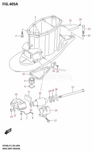 DF300B From 30003F-440001 (E11)  2024 drawing DRIVE SHAFT HOUSING ((DF350A,DF325A,DF300B):X-TRANSOM)