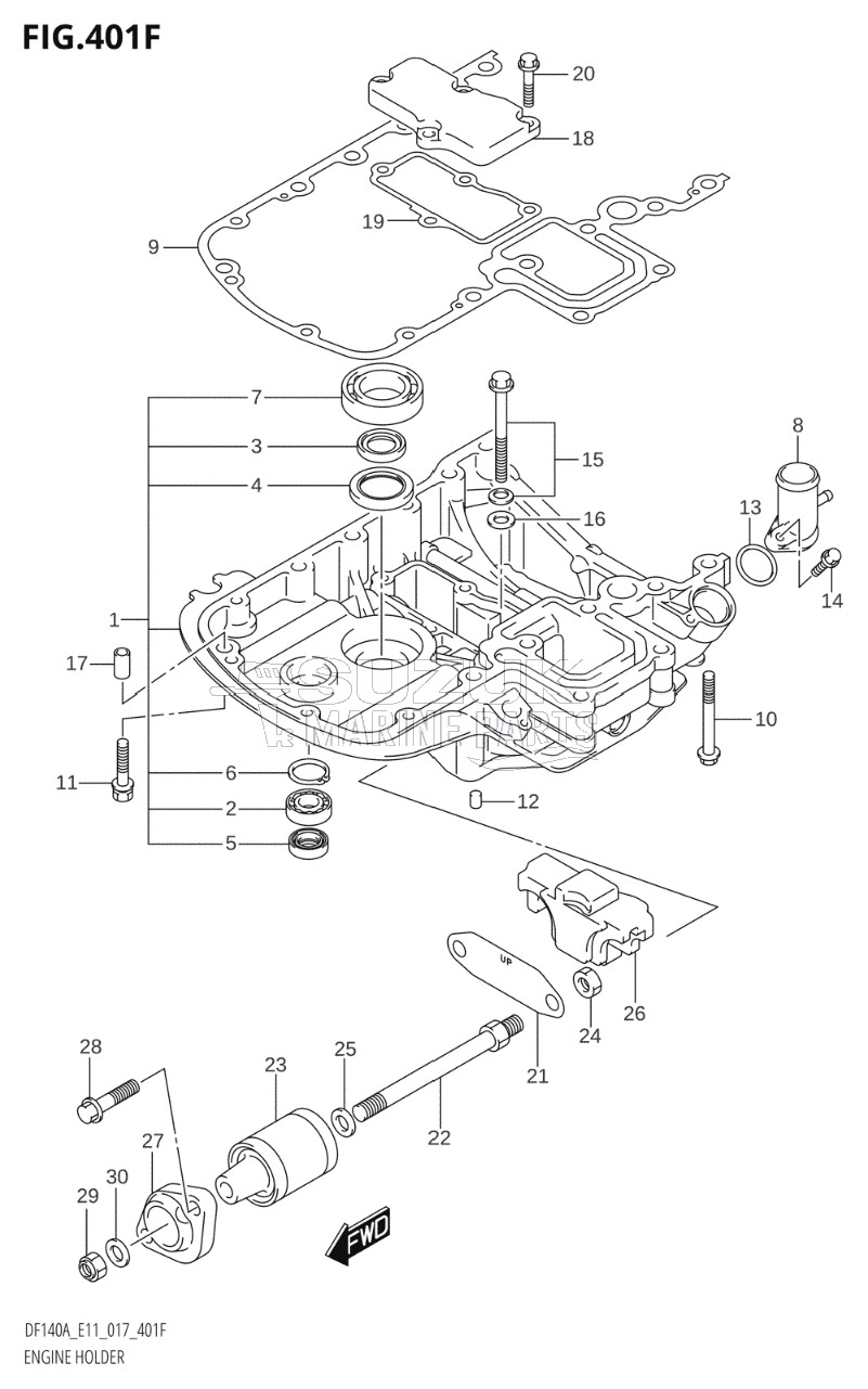 ENGINE HOLDER (DF140AT:E11)