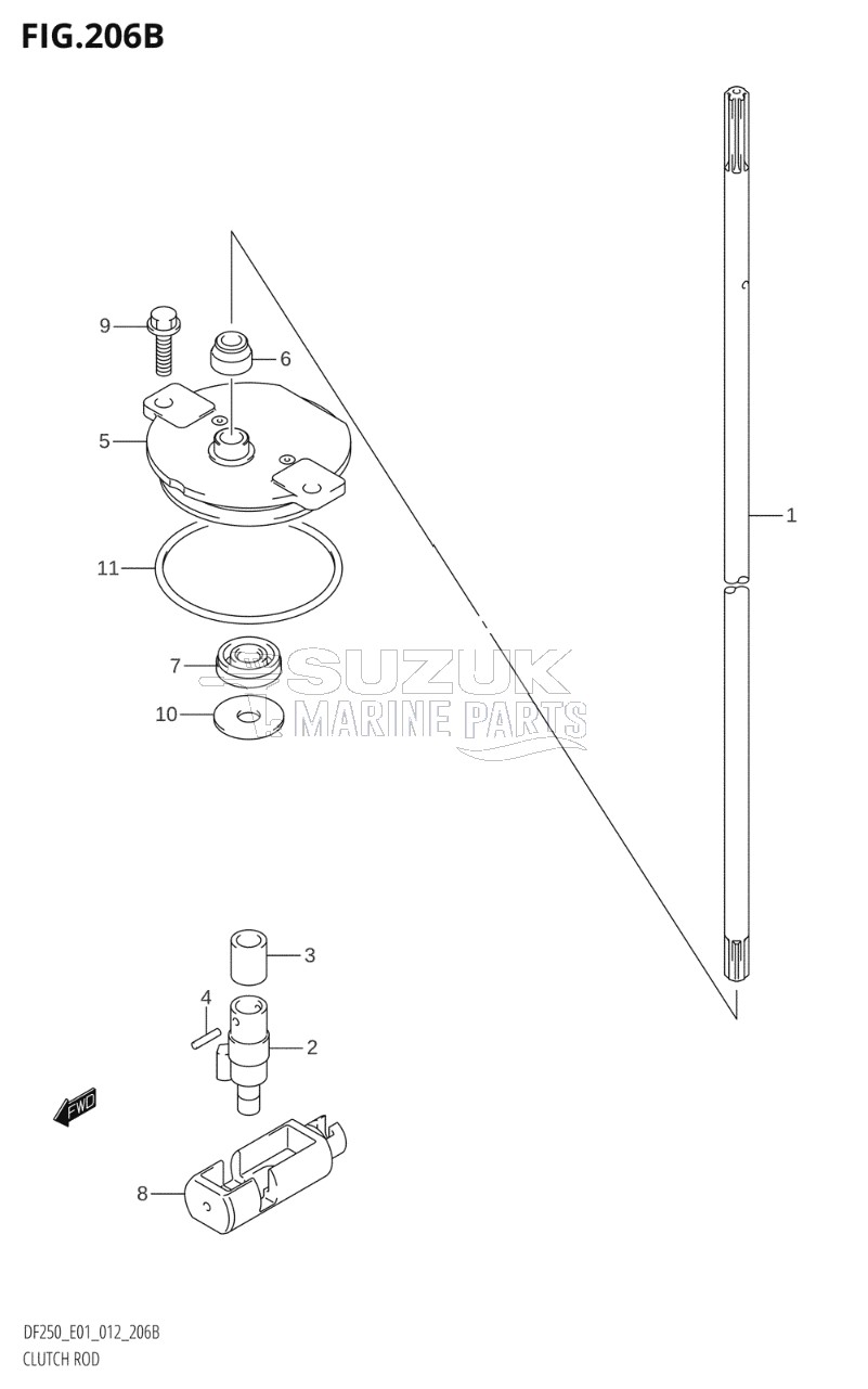 CLUTCH ROD (DF200T:E40)