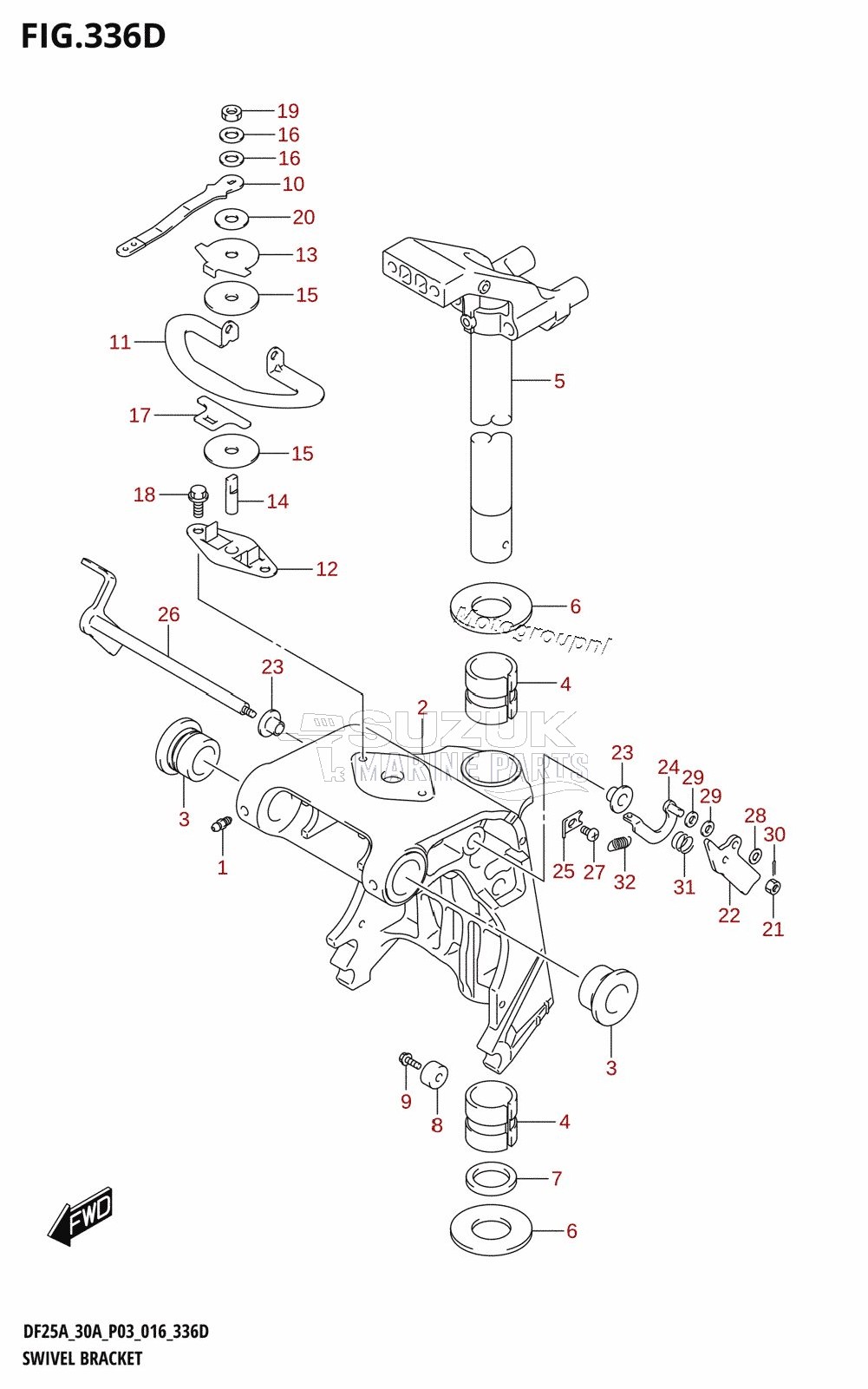 SWIVEL BRACKET (DF25ATH:P03)