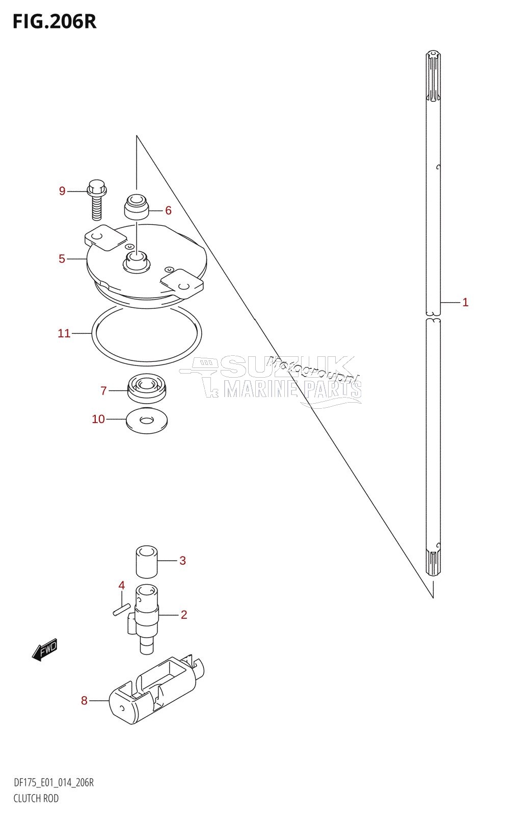 CLUTCH ROD (DF175ZG:E01)