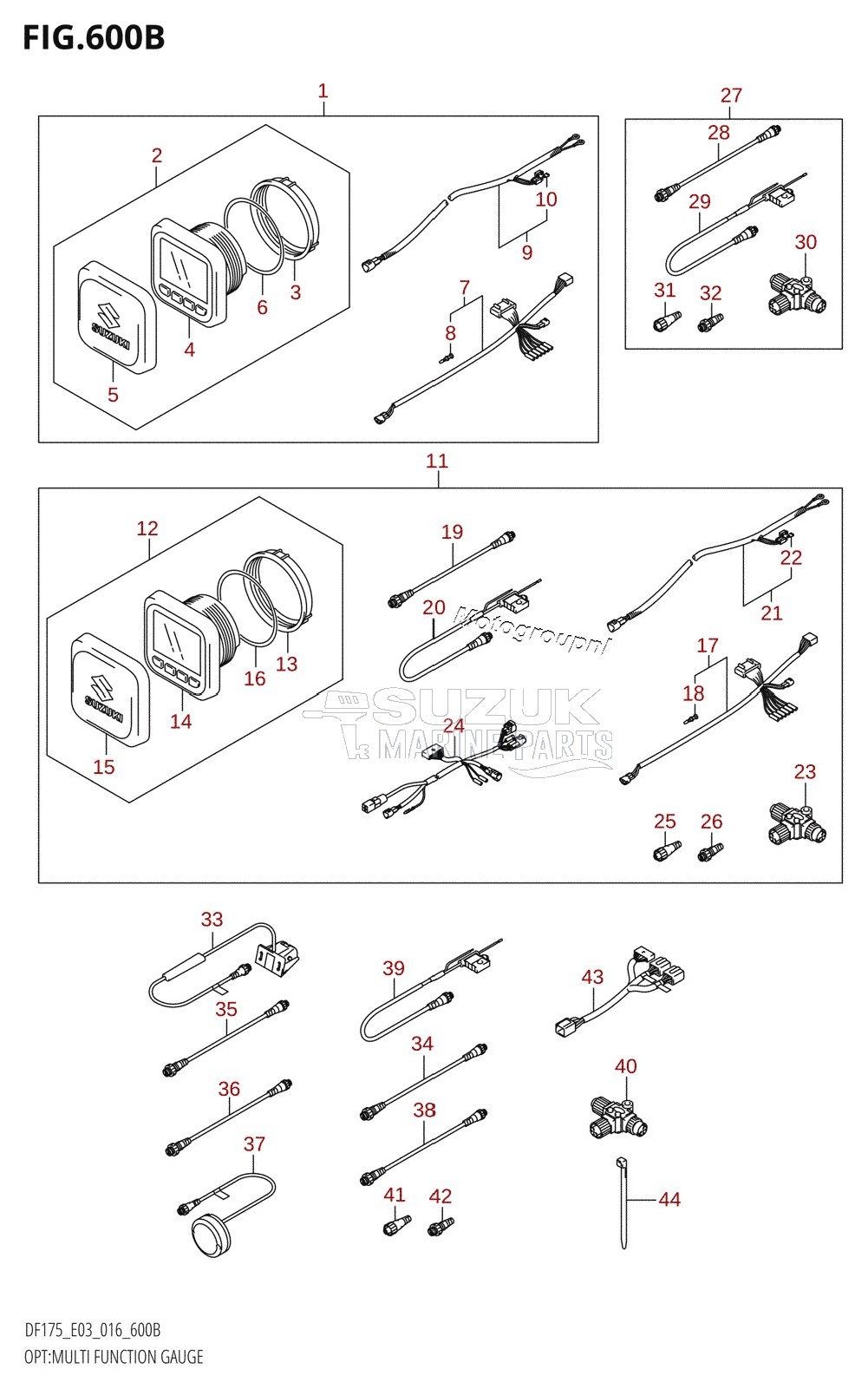 OPT:MULTI FUNCTION GAUGE (DF150Z:E03)