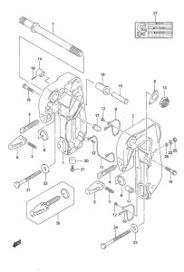 DF 20A drawing Clamp Bracket Remote Control w/Power Tilt Tiller Handle w/Power Tilt