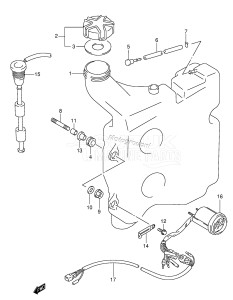 DT150 From 15003-371001 ()  2003 drawing OIL TANK (DT150(S) /​ 200)