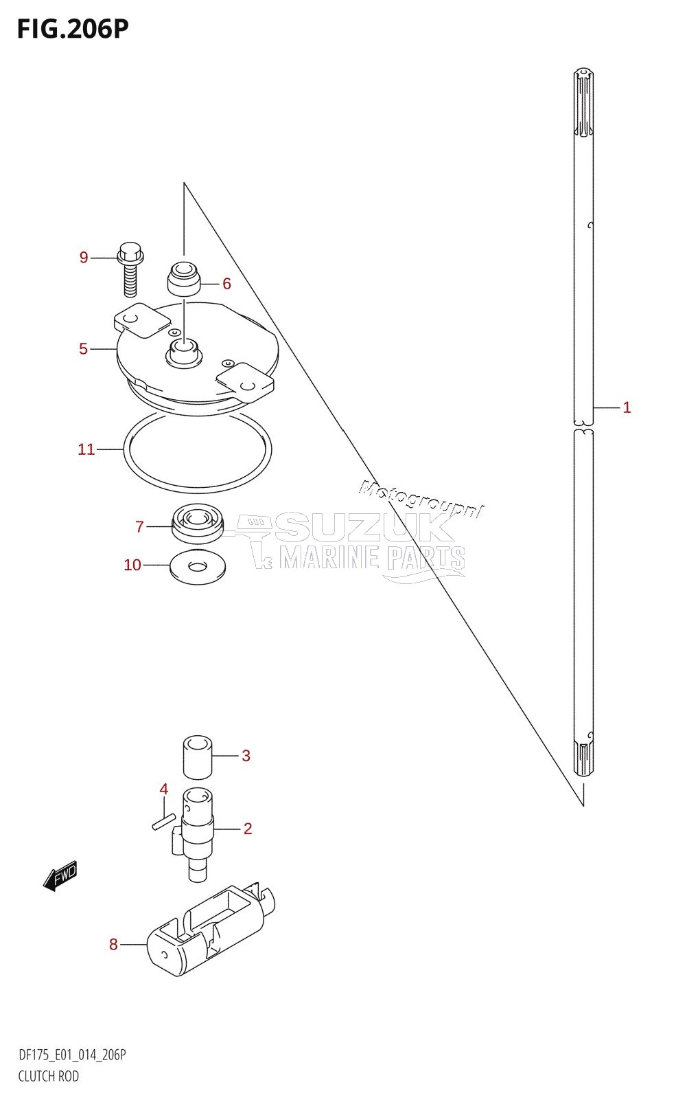 CLUTCH ROD (DF175Z:E40)