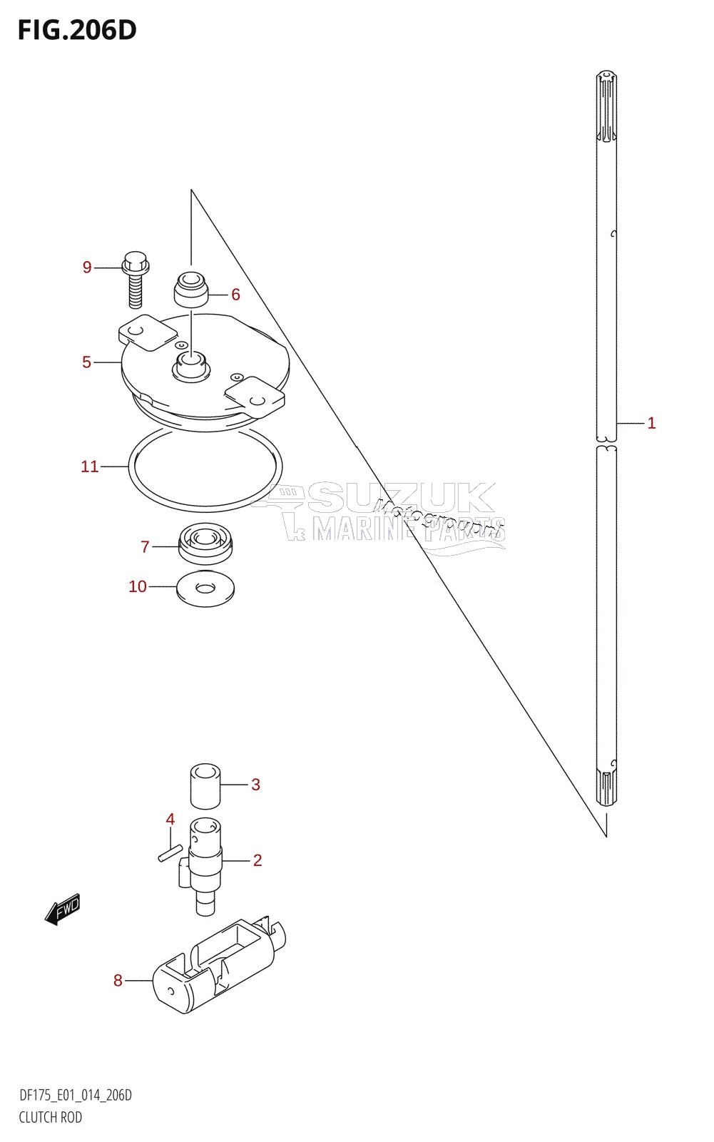 CLUTCH ROD (DF150TG:E40)