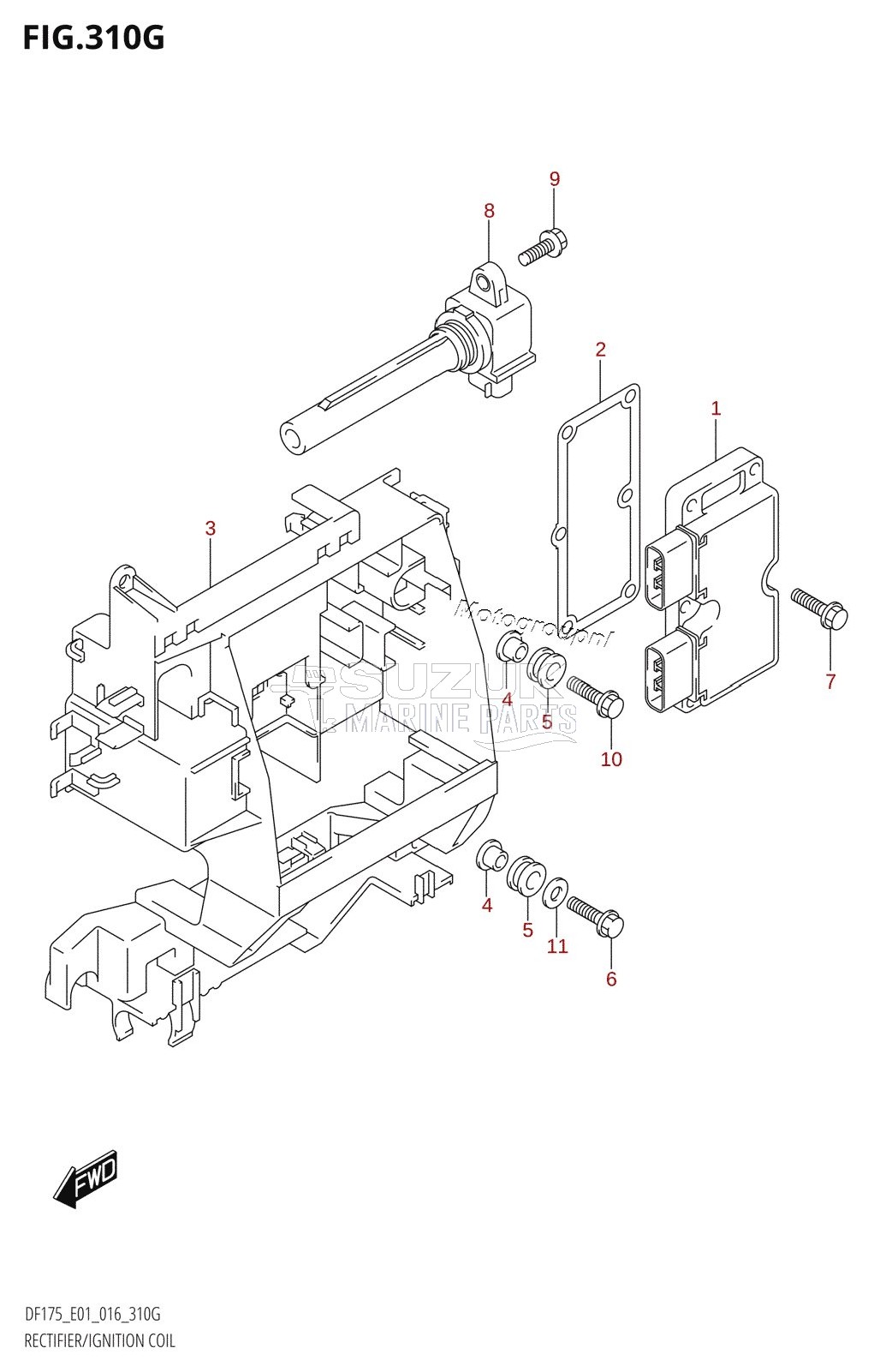 RECTIFIER /​ IGNITION COIL (DF150ZG:E01)