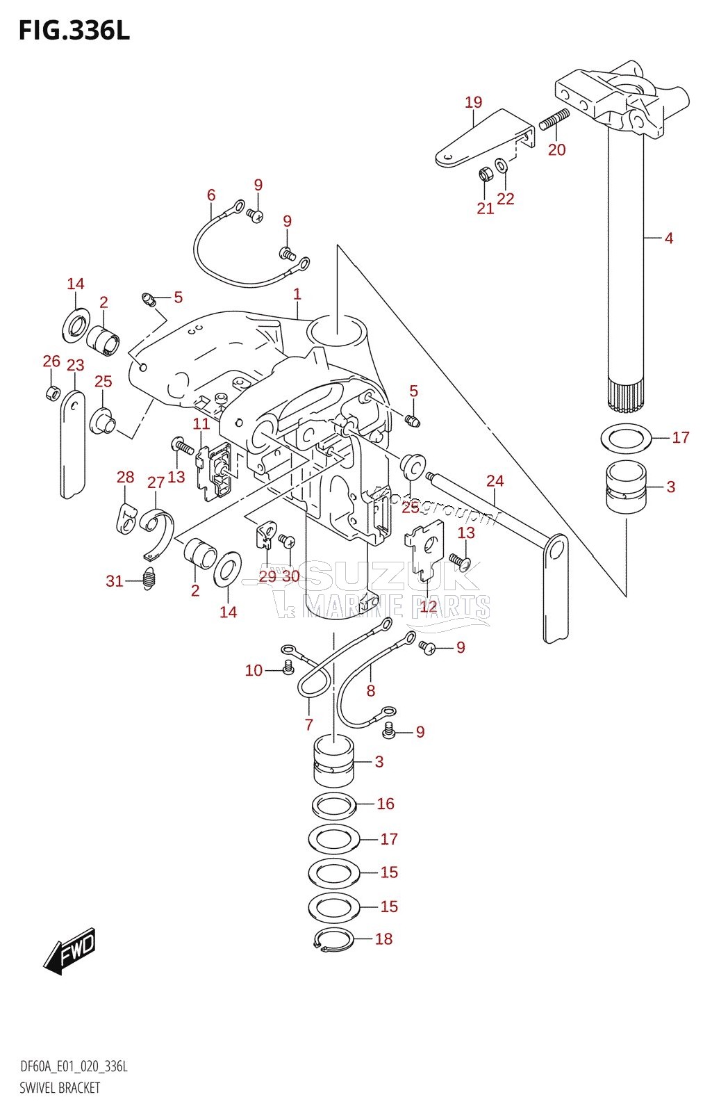 SWIVEL BRACKET (DF40ASVT:E34)