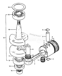 DT5 From F-10001 ()  1985 drawing CRANKSHAFT