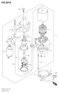 06003F-910001 (2019) 60hp E01 E40-Gen. Export 1 - Costa Rica (DF140AZ  DF60AVT  DF60AVTH) DF60A drawing STARTING MOTOR