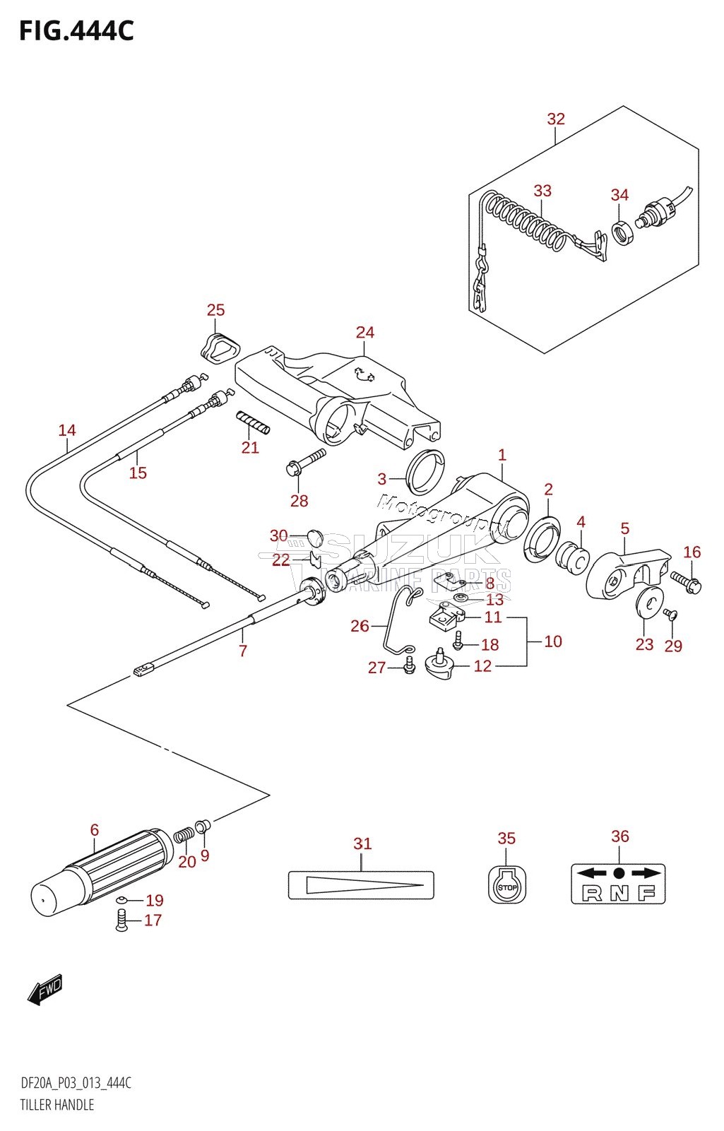 TILLER HANDLE (DF20A:P03)