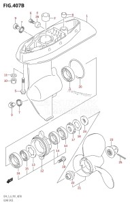 DF4 From 00401F-421001 (P01)  2004 drawing GEAR CASE ((DF4,DF5):(K4,K5,K6,K7,K8,K9,K10,011),DF6)