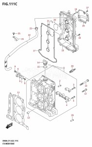 DF40A From 04003F-040001 (E01 E11)  2020 drawing CYLINDER HEAD (022,023)